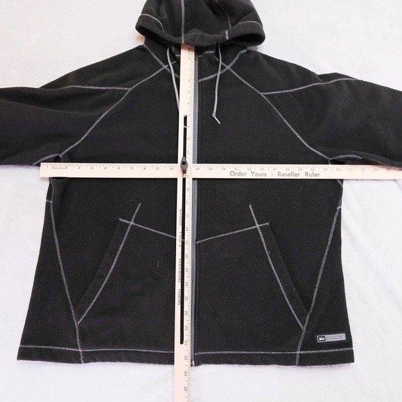 REI Mens Jacket L Trailsmith Fleece Full Zip Black Polartec Adventure Outdoors - Picture 9 of 11